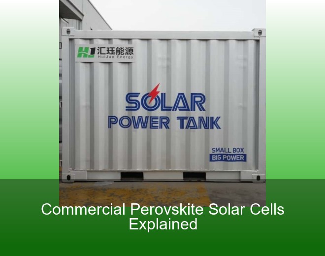 Commercial Perovskite Solar Cells Explained